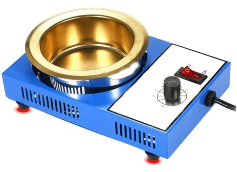 HYZHANHONG Pequeña Olla de Soldadura sin Plomo de Acero Inoxidable pequeña de 150 W Temperatura Ajustable de 200 °C a 450 °C para Placa de baño de Soldadura sin Plomo