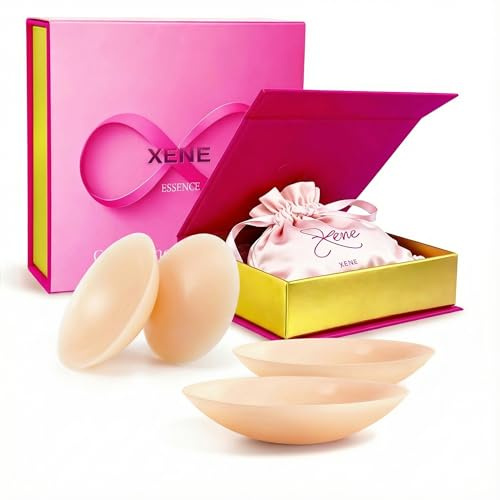 Cache Tetons Femme Invisible - Cache Teton Silicone, Nipple Cover Réutilisables, Confortables et Discrets - Packaging Luxe