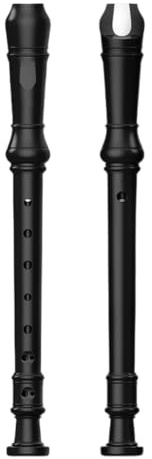 Vuxeninspelare Blockflöjt Med Hög Tonhöjd 8 Håls Vuxenprestationsgrad Hållbar(Black)