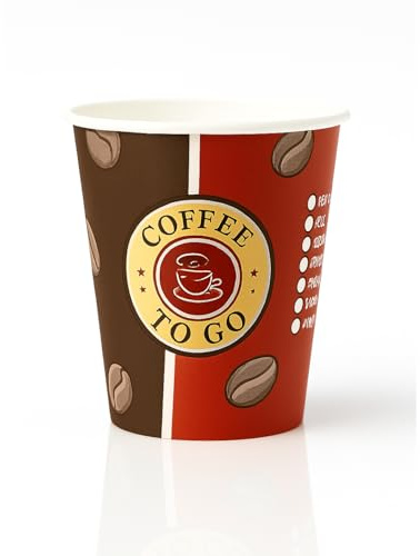Blanc HYGIENIC Kaffeebecher 200 ml – 1.000 Stück, Coffee to Go | 1.000 stabile Hartpapierbecher mit PE-Beschichtung, 200 ml und Coffee-to-go-Aufdruck für Kaffee, Tee oder Kakao.