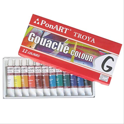 PonART Gouachefarben-Set, 12 Farben x 12 ml