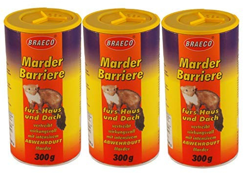 Preisjubel 12 x 300g Marder Barriere BRAECO Abwehrduft gegen Marder Marderabwehr Marderschreck, vertreibt wirkungsvoll mit intensiven Abwehrduft Marder