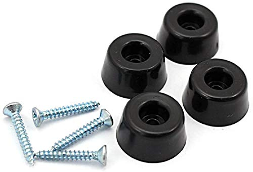 Hettich Puffer zum Anschrauben - 8 Stück, schwarz | Kunststoff Puffer | Ø20x10mm | No: 89929