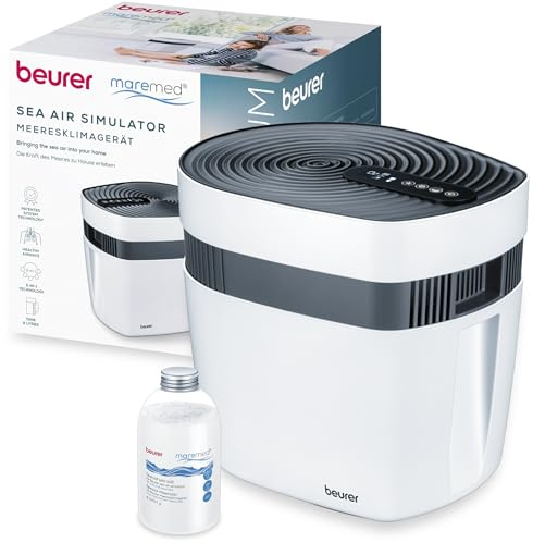 Beurer Maremed Sea Air Humidifier and Purifier | Brings The Health Benefits of The sea air into Your Home | Enriches The air with 65 Trace Elements of The sea | Kills 99% of Airborne Bacteria