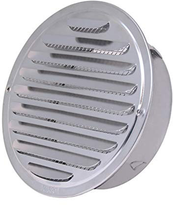 ZHaonan-Lüftungsgitter, Entlüftungsventil, Edelstahl Außenwand Entlüfter Grille, Wickelfalzrohren Lüftungsgitter 70/80/100/120/150/160/180 / 200mm (Color : 100mm)