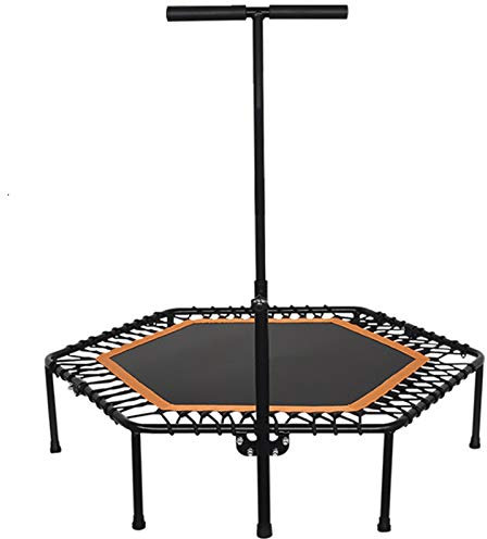 TXTC Trampolin Mit Stabiler Griffstange, 50-Zoll-Trampoline Für Erwachsene, Indoor-Sport-Trampolin Für Den Heimgebrauch, Zum Springen Von Fitness Und Fitness Trampolin (Color : A)