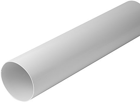 Intelmann Tuyau de ventilation 1 m, Ø 100 mm, canal rond en plastique (PVC)