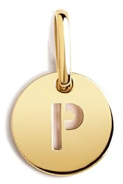 SINGULARU - Mini Medallion Letter. Colgante Inicial en Plata de Ley 925 con Acabado Baño de Oro de 18 Kt. Combinable con Collar .. Joyas para Mujer. Letra A-Z