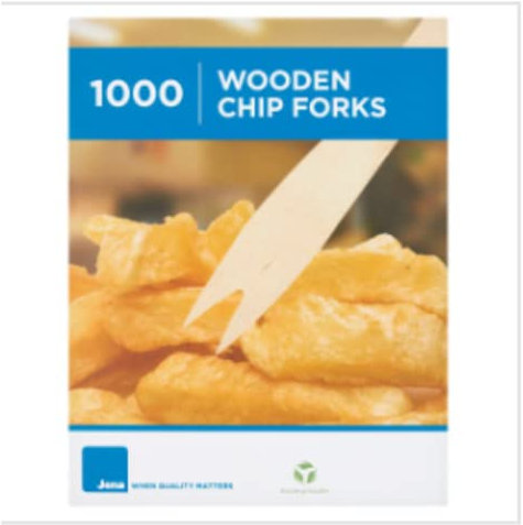 JENA 1000 Wooden Chip Forks x Case of 1