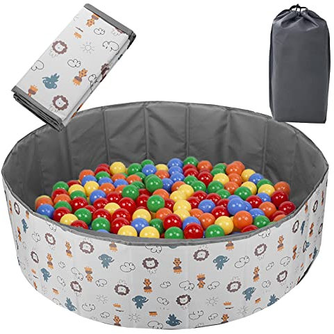 Bällebad Bällepool Faltbare Spielplatz Für Baby Kinder Kinderzimmer (Bällebad, 100cm)