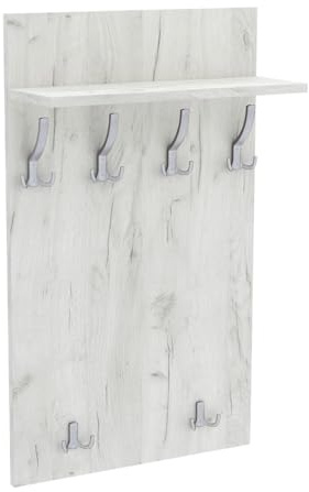 AKKE Garderobenpaneel, Wandgarderobe, PVC Maxi, Weißes Craft, 120cm x 60 cm