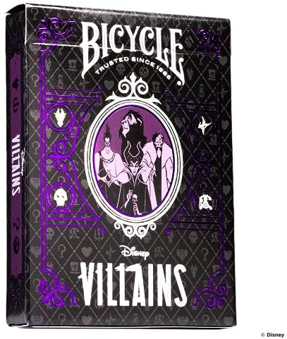 Bicycle Disney Villains [los Colores varían en Lila y Verde]