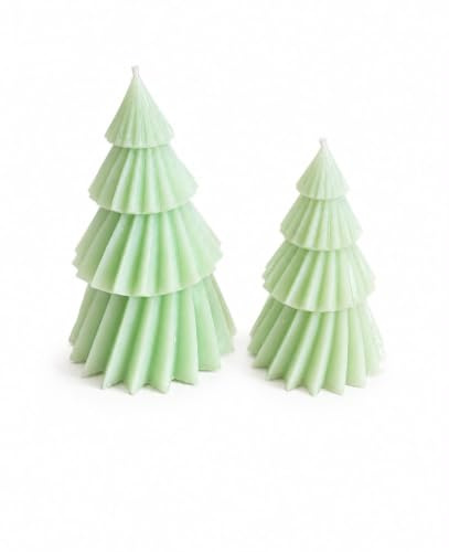 Kerzen-Duo Tannenbaum Grün