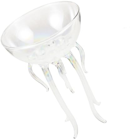 Amosfun Calice Da Vino Forma Di Polpo Bicchiere Da Cocktail in Vetro Per Feste Banchetti Uso Domestico e Ristorante Adatto Per Vino Cocktail e Bevande
