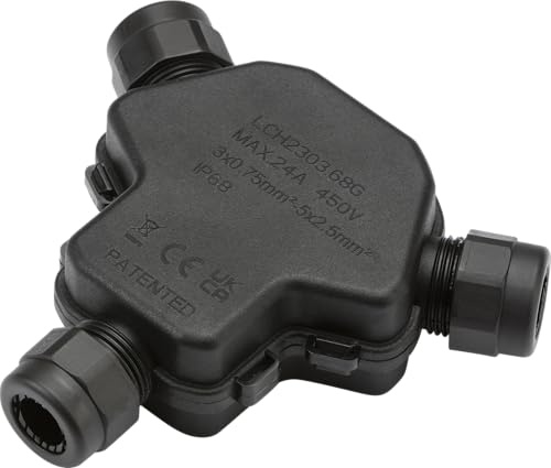 Knightsbridge IP68 3-way Weatherproof Gel Junction Box