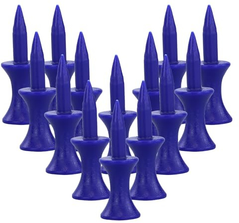 JRSHIRLEYLTD Golf Tees Kunststoff Driver 38 mm Set Wert 150 Stück, Golftee Lang Plastik Blau, Premium Langlebig Abstufung Castle Tee 1-1/2