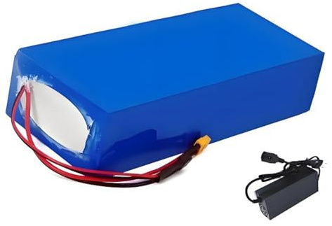 GNIUBBDB Batería de Iones de Litio para Bicicleta eléctrica, 72 V, 30 Ah, 20S4P, con Cargador y protección BMS incorporada, Ideal para Motor de Bicicleta eléctrica de 200-1000 W XT90 Plug