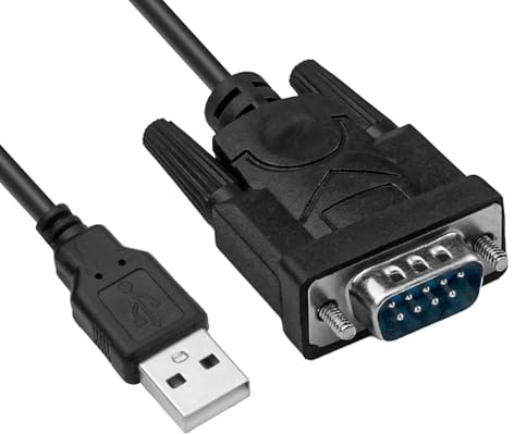 QTMMC USB to Serial Cable, 1.8M USB to RS232 DB9 9 Pin Converter Cord | Serial Female Adapter Cable with Prolific PL2303 Chipset, Support Windows 7/8/10/11, Mac OS X 10.6 and Above