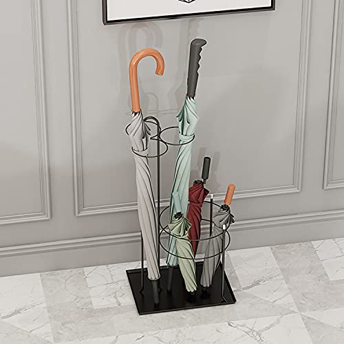 GZSLKSCD - Paragüero de Metal, Moderno Soporte para Paraguas, Ideal para Entrada, Oficina, Sala de Estar, Pasillo, vestíbulo (Gris, 33 x 25 x 50 cm)