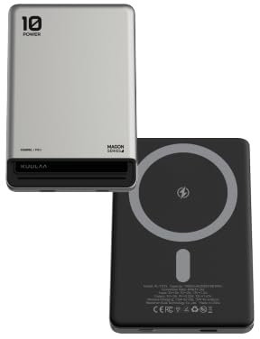 Kuulaa Ultra Slim Powerbank für Magsafe, 10000mAh Magnetische Power Bank, PD 20W Schnellladung Kabellose Powerbank mit USB-C-Eingang und -Ausgang für iPhone 17/16/15/14/13/12/Pro/Pro Max Serie