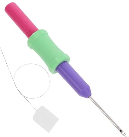 HOMSFOU 1 Juego Suministros De Aguja Perforadora Kit De Pluma De Aguja Herramientas De Bordado De Lana Para Crochet De Crochet De Pelo De Hilo Acero Inoxidable