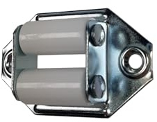 Winrodoor Mini-Gurtführung aus Metall – für Rollladengurt bis 23 mm – 48 mm Schraubabstand – Querführung – verzinkter Stahl – 36 mm Breite