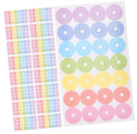 Operitacx 40hoja Etiqueta Adhesiva Protectora De Pegatinas Para Reforzar De Papel Para Hojas Perforadas y Organizacion De Documentos