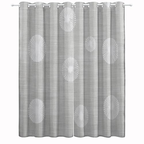 Blickdichte Vorhänge H 160 X B 70 Cm (2Er Pack) – Modern Minimalistisch Rund Strukturiert Grau Weiß, Verdunkelungsvorhänge Mit Ösen, Thermovorhang & Sichtschutz, Gardinen Für Schlafzimmer & Wohnzimmer