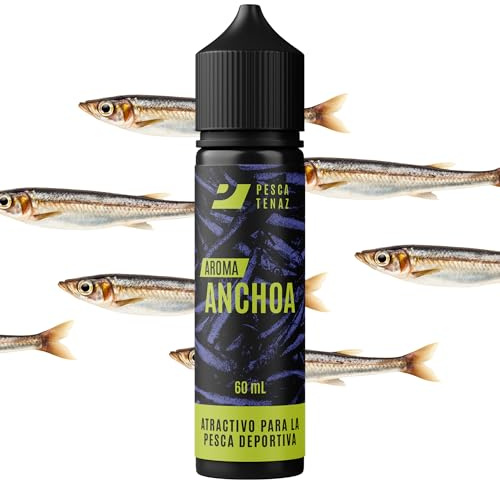 PESCA TENAZ | Aroma Anchoa para Pesca Deportiva. Atractivo liquido Que Puede ser Usado para engodos, cebos Artificiales y boiles (Uso Frio, sin cocciòn)- Apto para la Pesca en Mar y en Lago (60mL)