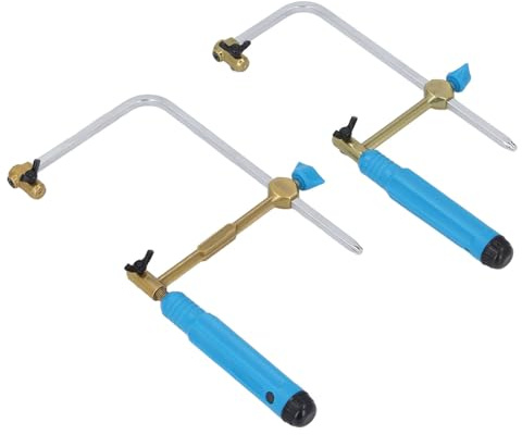 Hyuduo Woodworking Coping Saw High Speed Steel U Shaped Bow Saw with 8 Blades for Construction Decoration and Craft Processing Durable Ergonomic Handle Design