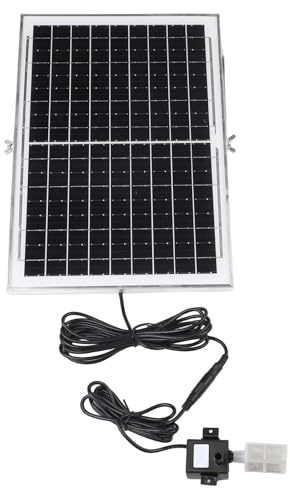 QOXEZY Pompa di ossigenazione per stagni alimentata dal sole - Pompa solare per fontana con pannello in vetro temperato da 9 V (6 W o 10 W), pompa sommersa da 5 V CC, flusso 240 l/h, filtro
