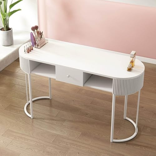 Mesa de manicura profesional con cajones y almacenamiento, estación de trabajo de belleza para salón y uso doméstico