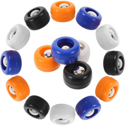 HEMOTON 16 Piezas Bolas de Curling de Mesa Portátiles y Ligeras de Plástico para Actividades de Shuffleboard en Escritorio y Viajes