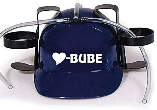 Trinkhelm Spaßhelm mit Printmotiv - Herz Bube - 51614 - versch. Farben zur Wahl Farbe gelb