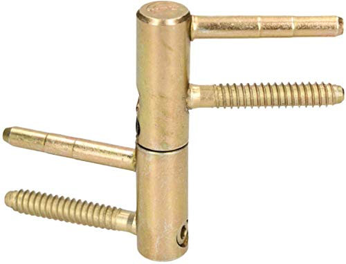 KOTARBAU® Einbohrband 16 mm Messing Universal Türscharnier Haustürband Robust Zargenband Futtertüre Hohe Tragkraft Zylinderkopf Verstellbar