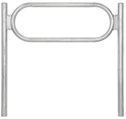 TRUTZHOLM Fahrradanlehnbügel 115 x 124 cm mit Mittelrahmen Stahl feuerverzinkt Ø 60 mm zum Einbetonieren Fahrradständer für 2 Fahrräder beidseitig nutzbarer Parker Diebstahlschutz für Fahrräder