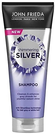 John Frieda Schimmerndes Shampoo für stumpfes graues oder weißes Haar, Silber, 250 ml (1er Pack)