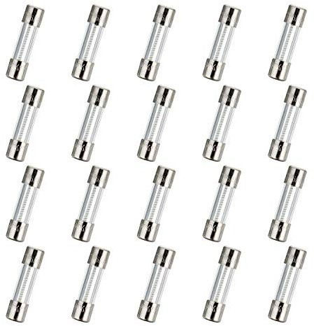 HUAREW T1.6AL250V 20 Pcs 5x20mm slow blow glass fuse 1.6A 250V 0.2 x 0.78 inch time delay fuse