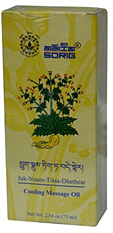 medica Tibetisches kühlendes Massageöl (Cooling Massage oil), 75ml, bei strapazierten Muskeln, Rücken, Beinen, Schwellungen