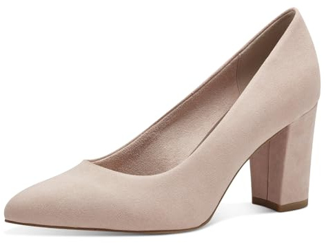 MARCO TOZZI Décolleté Donna con Tacco a Blocco Vegane, Beige (Powder), 38 EU