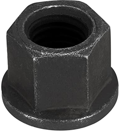 QUARKZMAN M18 Flanschmuttern Sperre Mutter Grad 8.8 Karbonstahl Schwarz Oxidiert Flansch-Sechskantmuttern für Maschinen