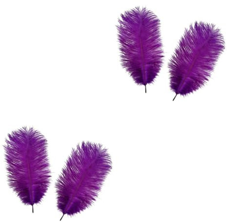 NUOBESTY 20 STK Vasenfüller Schwarze Vasen Für Blumen Für Mittelstücke Künstliche Straußenfedern Federn Für Vase Federn Schwarz Bastelfedern Hochzeit Pfau Violett