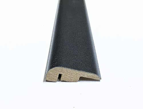 Solid Laminate/Wood Flooring MDF Threshold Strip End Edge Trim Midnight Sky Black Shade (1, 0.9m)