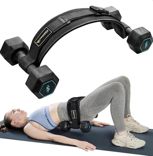 Cintura addominale per esercizi con imbottitura antiscivolo, facile da usare con manubri, kettlebell o piastre, protegge i fianchi per palestra, allenamenti a casa o in viaggio (nero)