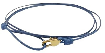 TRIPLE K&S Dünnes Wickel-Armband Herren & Damen mit Karabiner-Haken Verschluss Handmade - Maritimer Surfer Schmuck - Minimalistisches Stoff-Armband - 100% Wasserfest & verstellbar (Dark Blue)