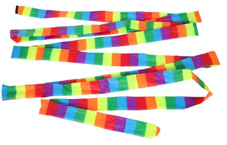 ifundom Decorative Kite Tail Für Windspiel Regenbogenfarben Stoff Farbige Fahne Für Outdoor-Flugzeuge Langlebiges Zubehör Für Kreative Kite-Macher