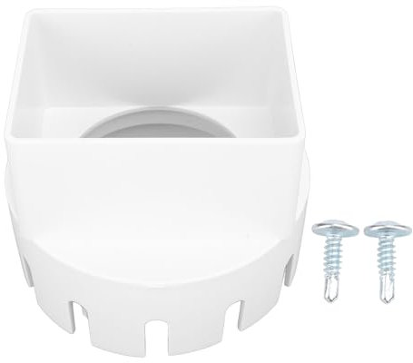 Adattatore per Grondaia per Grondaia da 3x4 Pollici in PVC Quadrato per Grondaia per Tubo di Scarico per Esterni (Bianco)