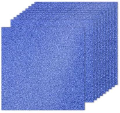PATIKIL 10 Sheets Dark Blue Glitter Cardstock 10 x 10 in, Glitter Card Stock Paper Square Premium Sparkly Paper Craft Cardstock Paper 250gsm for Scrapbook Card DIY Art Wedding Party
