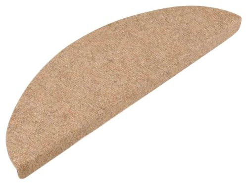 vidaXL Trappmattor självhäftande 20 st beige 56x17x3 cm