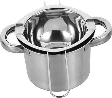 IMIKEYA Crisol De Chocolate y Queso De 14 Cm y 400 Ml De Acero Inoxidable 304 para Baño María, Doble Olla para Derretir Mantequilla y Dulces, Uso Cocina Doméstica, Set Compacto